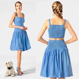 Gretchen Scott Smoking hot dress Periwinkle blue Sz Medium Preppy bubble hem